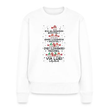 Glühwein shirt - Frauen Premium Bio Pullover - Weiß - Vorne - Julia (174cm)
