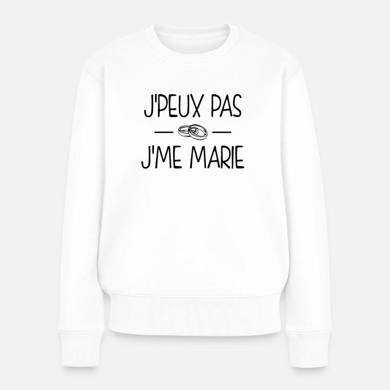 Mariage Evjf/evg - Pull Premium bio Femme - blanc