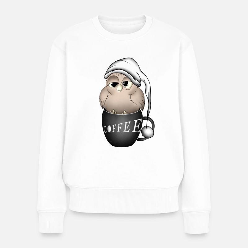 Hibou - Pull Premium bio Femme - blanc