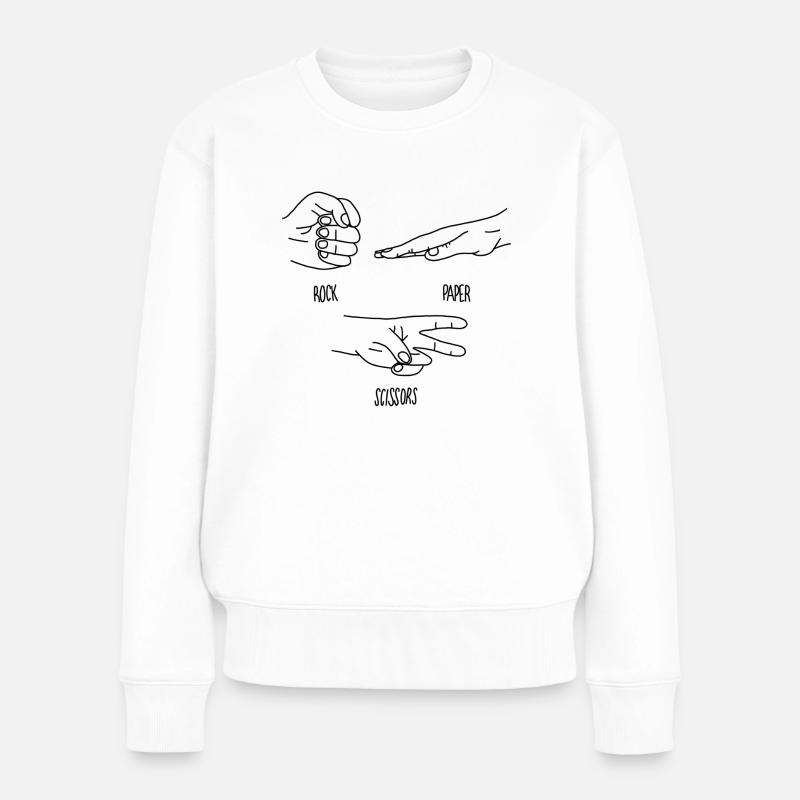 Rock Paper Scissors - Frauen Premium Bio Pullover - Weiß
