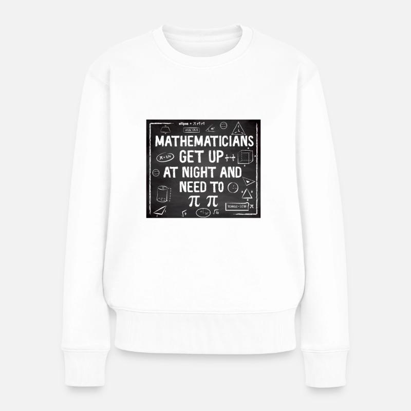 Mathematik Mathematiker Mathe lustige Geschenk Pi - Frauen Premium Bio Pullover - Weiß