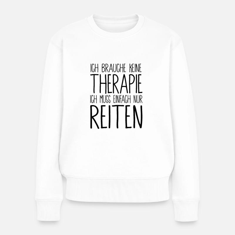 Reiten Therapie - Frauen Premium Bio Pullover - Weiß