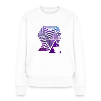 Geometric Art - Women's Premium Organic Jumper - white - Front - Julia (174cm)