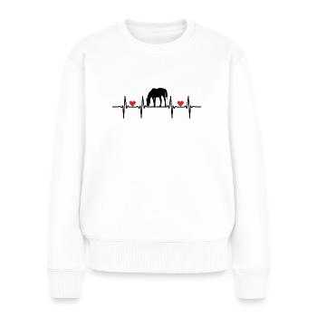Rider Rider Horse Horses Pony Stable Horses - Women's Premium Organic Jumper - white - Front - Julia (174cm)