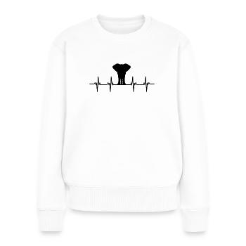 Elephant Pachyderm Proboscis Africa Trumpets Elephant - Women's Premium Organic Jumper - white - Front - Julia (174cm)