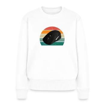 Zocker Zocken game Spiel Computer PC Konsole Gamer - Frauen Premium Bio Pullover - Weiß - Vorne - Julia (174cm)