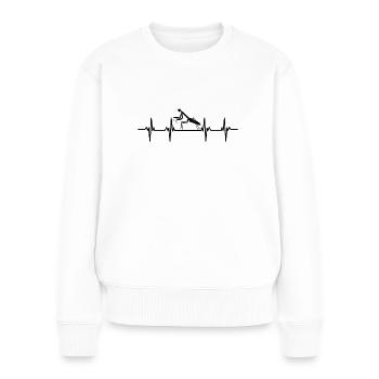 Insekten Fangschrecke mantis grün Gottesanbeterin - Frauen Premium Bio Pullover - Weiß - Vorne - Julia (174cm)