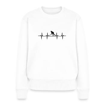Joueur de hockey hockey sur gazon Hockey sur glace Hockey sur glace Hockey sur glace - Pull Premium bio Femme - blanc - Devant - Julia (174cm)