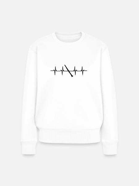 Klarinettenspieler Klarinettenspielerin Klarinette - Frauen Premium Bio Pullover - Weiß