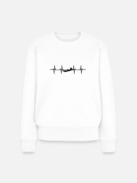 Kanufahrer Kanute Kanufahrt Kajak Slalom Kanu - Frauen Premium Bio Pullover - Weiß