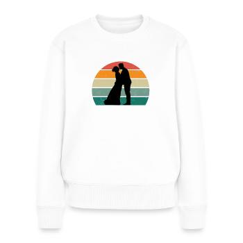 Heiraten Heirat Hochzeit Freund Freundin Ehe Liebe - Frauen Premium Bio Pullover - Weiß - Vorne - Julia (174cm)
