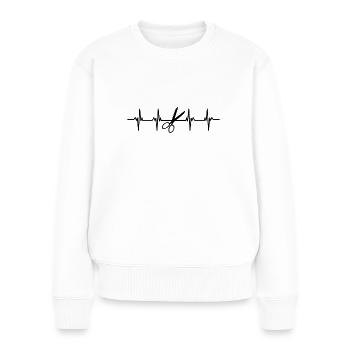 Näherin Näher Stricken Stricker Nadel Garn Faden - Frauen Premium Bio Pullover - Weiß - Vorne - Julia (174cm)