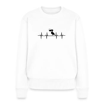 Pelikane großer Schnabel Vogel Fliegen Pelikan - Frauen Premium Bio Pullover - Weiß - Vorne - Julia (174cm)
