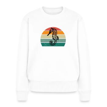 Seahorses Water Sea Ocean Swimming Horses - Women's Premium Organic Jumper - white - Front - Julia (174cm)