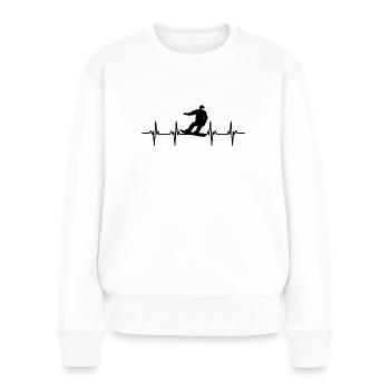 Snowboard Snowboarder Snowboarder Slope Neige - Pull Premium bio Femme - blanc - Devant - Julia (174cm)