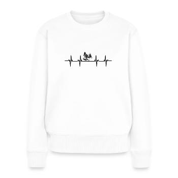 Vereinigte Staaten Amerikaner Amerikanerin USA - Frauen Premium Bio Pullover - Weiß - Vorne - Julia (174cm)