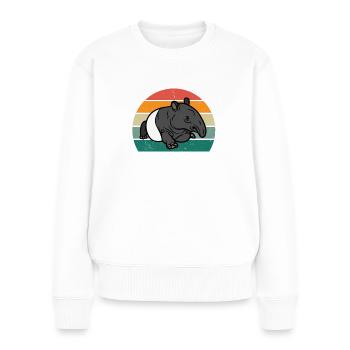 tapire tapirre elefanten elefant rüssel tapir - Frauen Premium Bio Pullover - Weiß - Vorne - Julia (174cm)