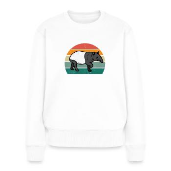 tapire tapirre elefanten elefant rüssel tapir - Frauen Premium Bio Pullover - Weiß - Vorne - Julia (174cm)