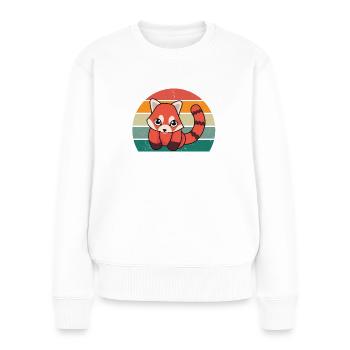 Red Pandas Red Panda Bamboo Asia Red Panda Bear - Women's Premium Organic Jumper - white - Front - Julia (174cm)