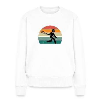 Lacrosser Lacrosseschläger Tor Werfen Lacrosse - Frauen Premium Bio Pullover - Weiß - Vorne - Julia (174cm)