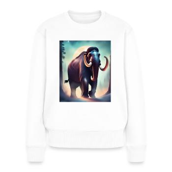 Mammouth majestueux - Pull Premium bio Femme - blanc - Devant - Julia (174cm)