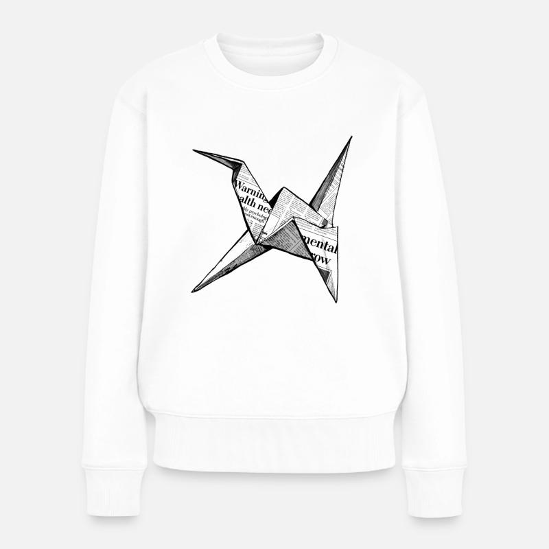 Origami - Frauen Premium Bio Pullover - Weiß