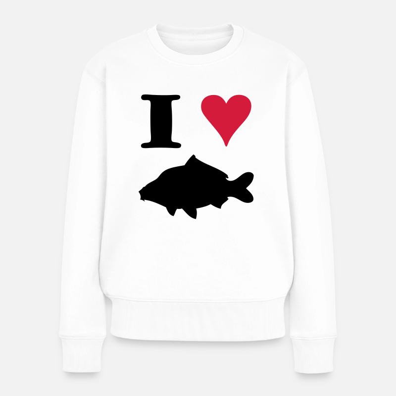 I Love Carp ! - Pull Premium bio Femme - blanc