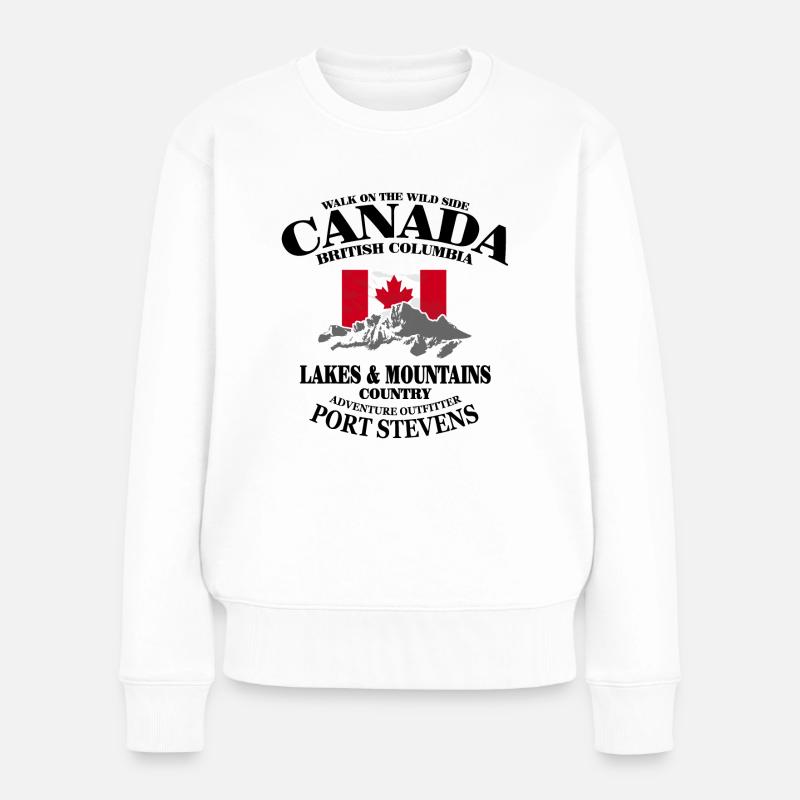 Canada - Kanada - Frauen Premium Bio Pullover - Weiß