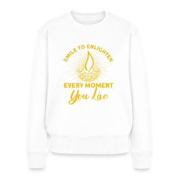 Diwali Hindus Sikh Fest der Lichter Geschenk - Frauen Premium Bio Pullover - Weiß - Vorne - Julia (174cm)