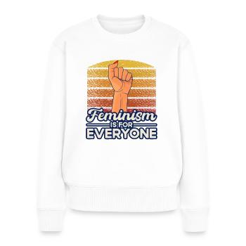 Rechte der Frauen Feministisch Ermächtigung Gesche - Frauen Premium Bio Pullover - Weiß - Vorne - Julia (174cm)