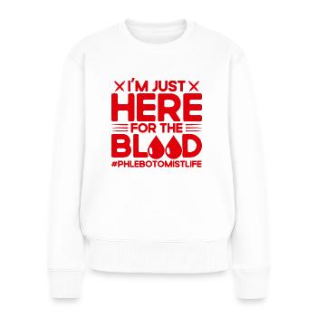 Phlebotomist Blutabnahme Phlebotomie Labor Geschen - Frauen Premium Bio Pullover - Weiß - Vorne - Julia (174cm)