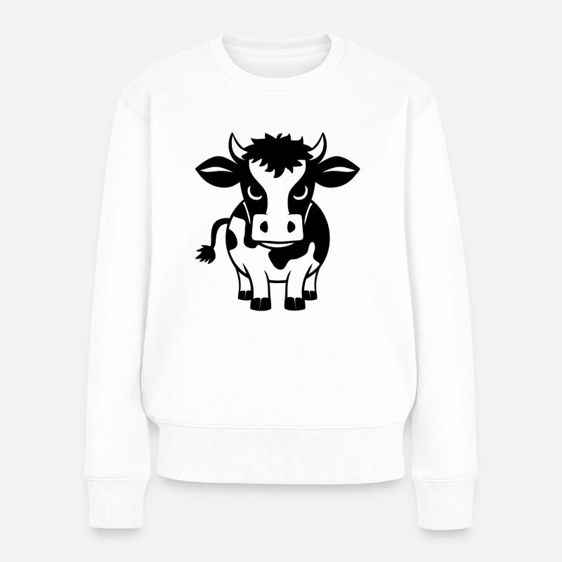 Vache impertinente - Pull Premium bio Femme - blanc