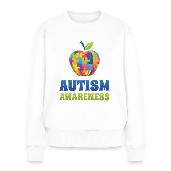 Autism Awareness - Women's Premium Organic Jumper - white - Front - Julia (174cm)