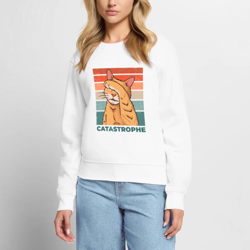 Catastrophe de chat Catastrophe Dicton drôle Pull Premium bio Femme
