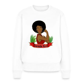 Gwada Girl Guadeloupe Flag - Women's Premium Organic Jumper - white - Front - Julia (174cm)