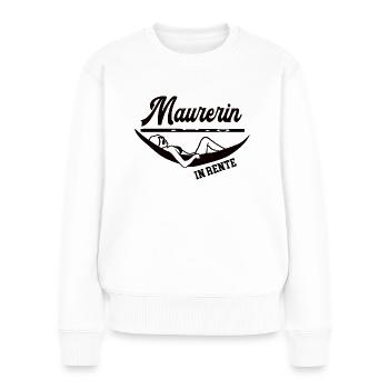 Maurerin Rente Rentnerin Ruhestand Maurermeisterin - Frauen Premium Bio Pullover - Weiß - Vorne - Julia (174cm)