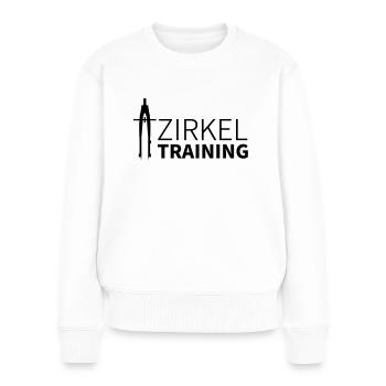 Zirkel Training mit Vector Farbe frei wählbar - Frauen Premium Bio Pullover - Weiß - Vorne - Julia (174cm)