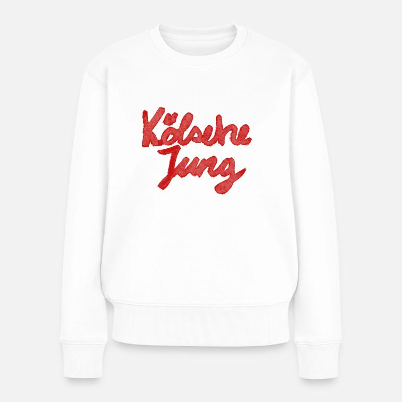 Köln Kölsche Jung cologne boy - Frauen Premium Bio Pullover - Weiß