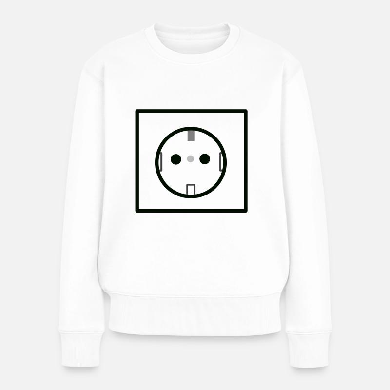 Prise de courant - Pull Premium bio Femme - blanc