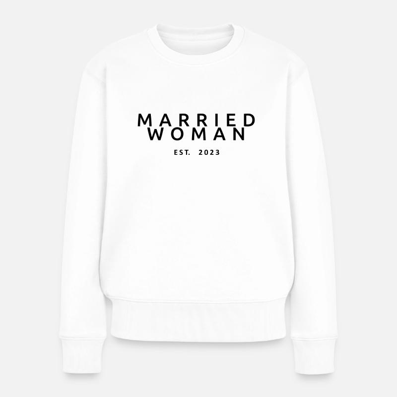 2023 Brautdusche Hochzeitsgeschenk - Frauen Premium Bio Pullover - Weiß
