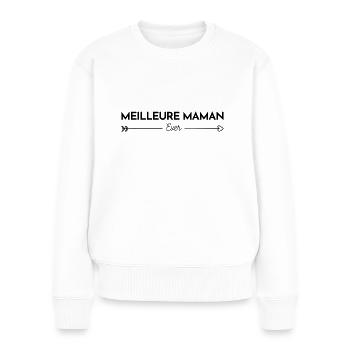 Meilleure Maman Ever - Pull Premium bio Femme - blanc - Devant - Julia (174cm)