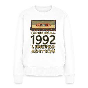 Born 1992 Original Classic 1992 - Women's Premium Organic Jumper - white - Front - Julia (174cm)