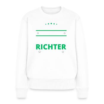 Judges Gift - Two Types of... Design - Women's Premium Organic Jumper - white - Front - Julia (174cm)