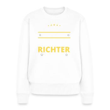 Judges Gift - Two Types of... Design - Women's Premium Organic Jumper - white - Front - Julia (174cm)