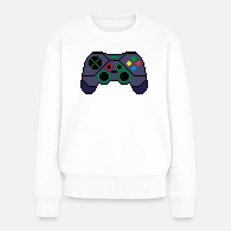 G35 Gamepad - Frauen Premium Bio Pullover - Weiß