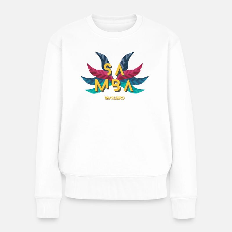 Brasilianischer Samba, Samba do Brasil, Tanz - Frauen Premium Bio Pullover - Weiß