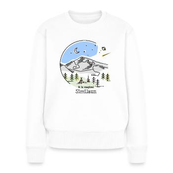 Similaun Berg Tirol Ötztal Ötztaler Alpen Souvenir - Frauen Premium Bio Pullover - Weiß - Vorne - Julia (174cm)