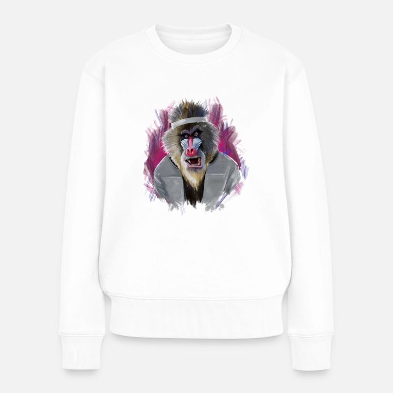 Mandrill - Frauen Premium Bio Pullover - Weiß