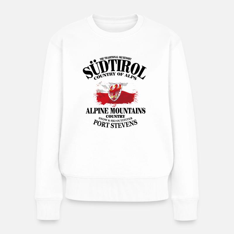 Südtirol Flag Design - Frauen Premium Bio Pullover - Weiß