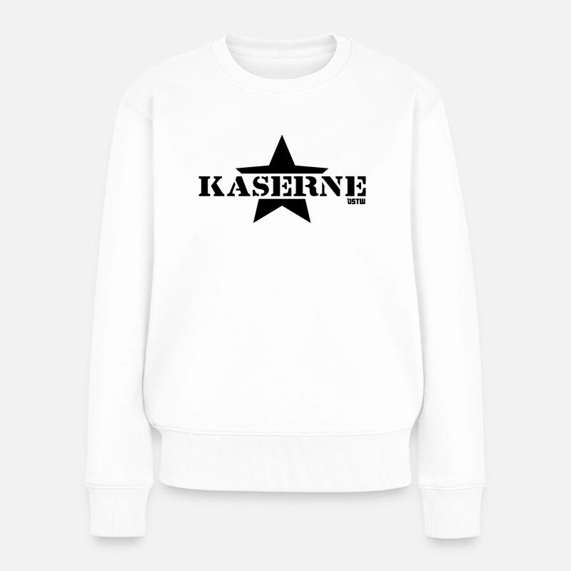 Kaserne logo clean - Frauen Premium Bio Pullover - Weiß